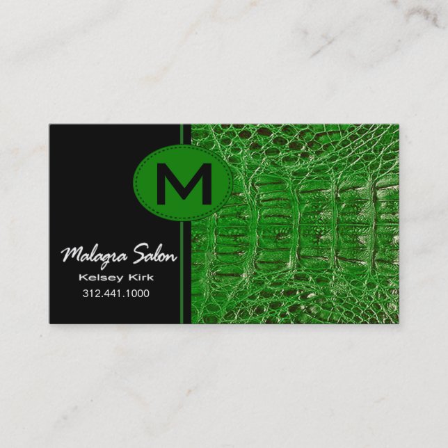 Rendez-vous Modèle de carte de visite d'alligator de zoologie (Devant)