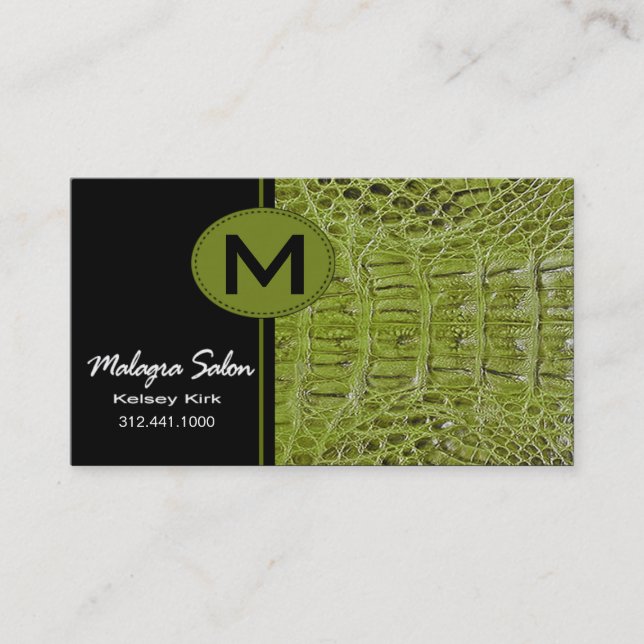 Rendez-vous Modèle de carte de visite d'alligator de zoologie (Devant)