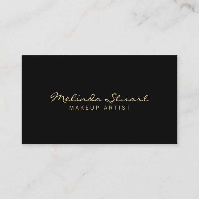 Rendez-vous moderne professionnel de noir et d'or (Devant)