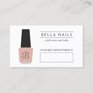 Rendez-vous Monogramme du salon à ongles sur la carte de rende