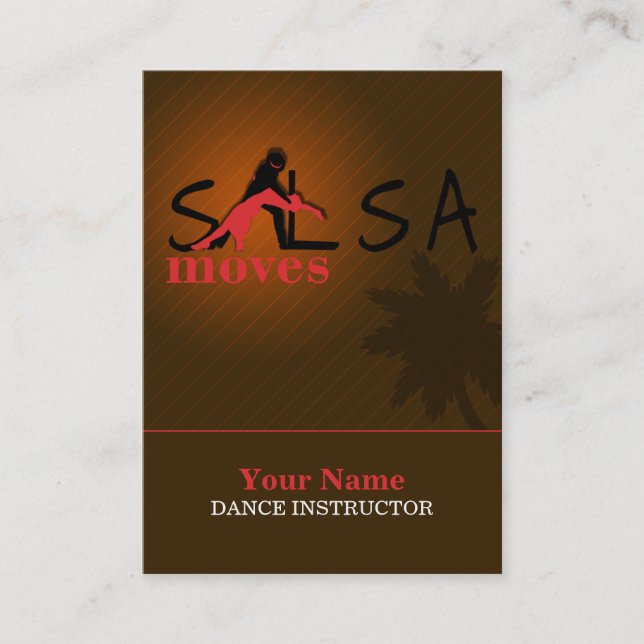 Rendez-vous Mouvements de Salsa - affaires, carte de programme (Devant)
