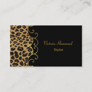 Rendez-vous Noir chic et carte de visite d'impression de