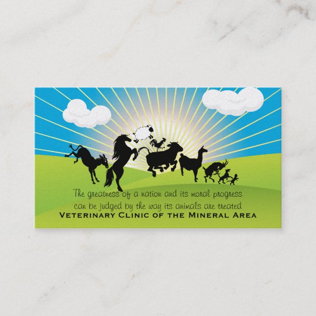 Rendez-vous Oberle grand Carte de visite animal (Devant)