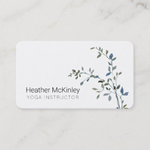 Rendez-vous Paisible Feuilles verdure Carte de visite minimal