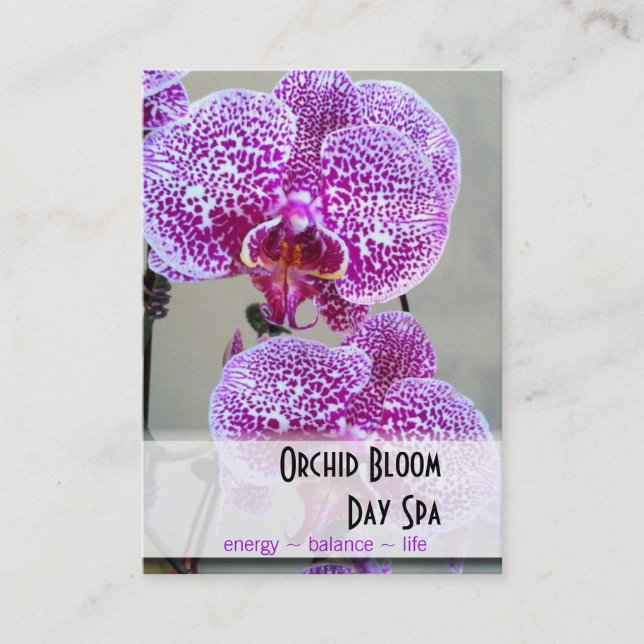 Rendez-vous pourpre varié de photo d'orchidée (Devant)