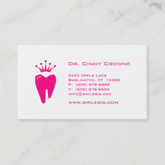 Rendez-vous Rose dentaire de logo de dent de couronne de carte