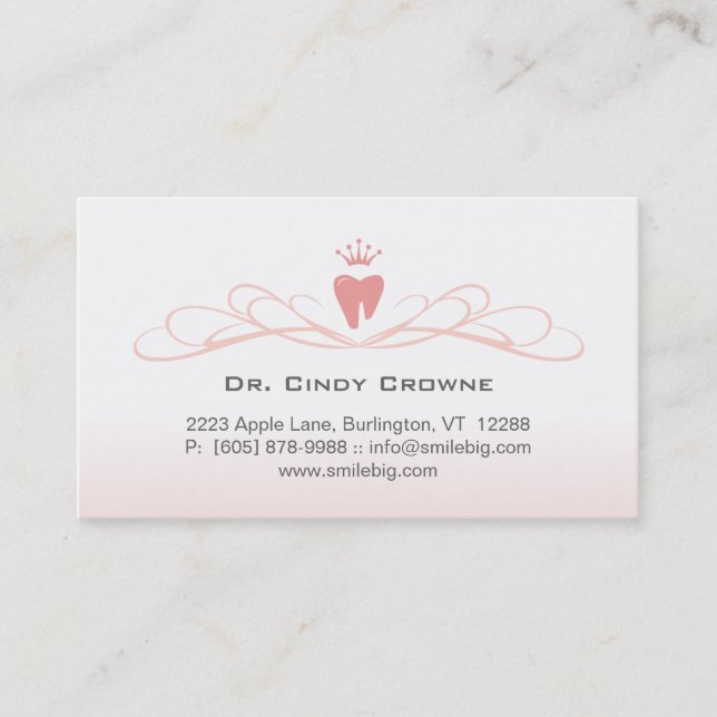Rendez-vous Rose dentaire de logo de dent de remous de carte (Devant)