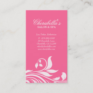 Rendez-vous Salon Carte de visite Élégant Floral Blanc Rose