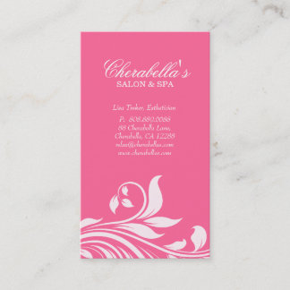 Rendez-vous Salon Carte de visite Élégant Floral Blanc Rose
