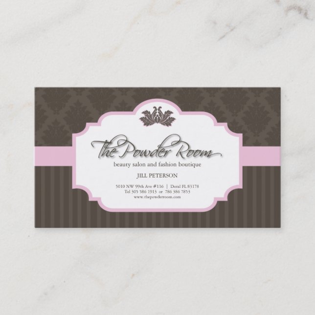 Rendez-vous Salon de beauté et carte de visite de boutique de (Devant)