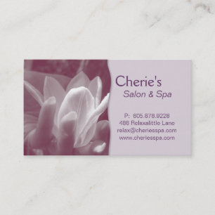 Rendez-vous Spa - carte de visite de lilas de manucure de