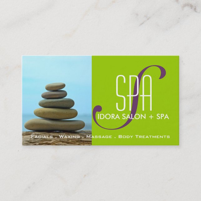 Rendez-vous Spa et modèle de carte de visite de massage (Devant)
