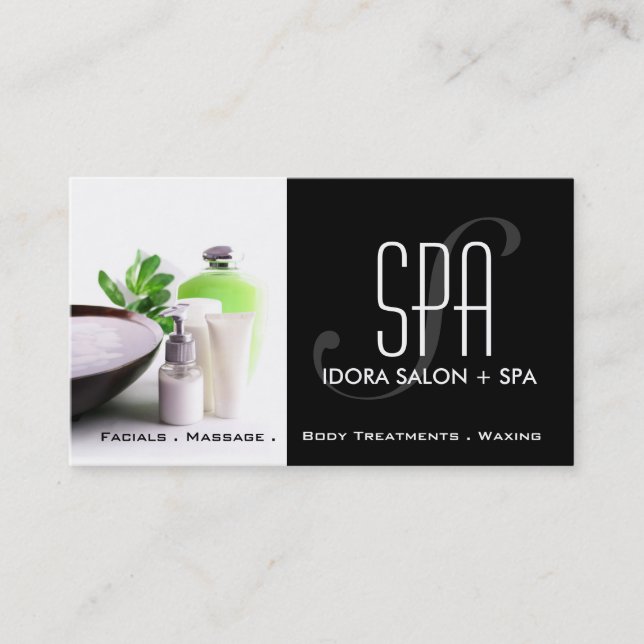 Rendez-vous Spa et modèle de carte de visite de massage (Devant)