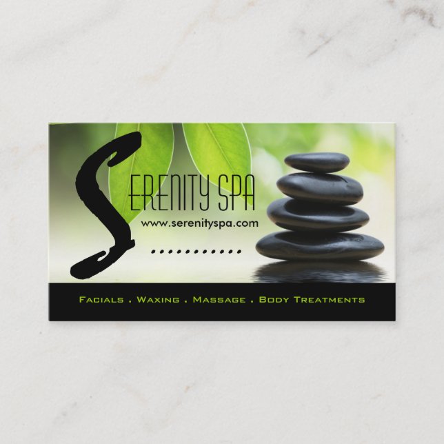 Rendez-vous Spa et modèle de carte de visite de massage (Devant)