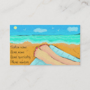 Rendez-vous Un jour au carte de visite de Pedicurist de plage