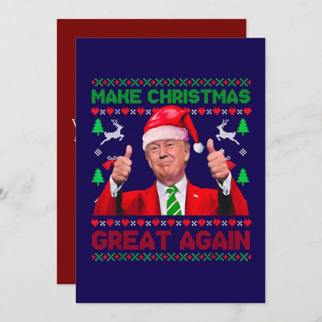 Rendre Noël super, Trump carte de Noël (Devant / Derrière)