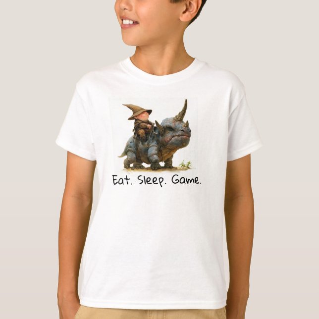 Rendu 3D d'un T-shirt guerrier sans peur (Devant)