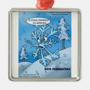 Rene Descartes Flocon de neige drôle ornements de 