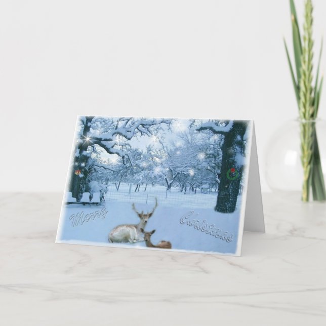 Renne dans la carte de neige (Devant)