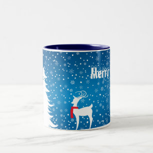 Renne dans la tasse de Noël de neige