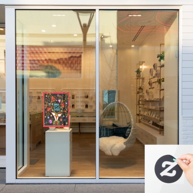 Renne de la paix sur terre ! Autocollant pour fenê (Vitrine du magasin)