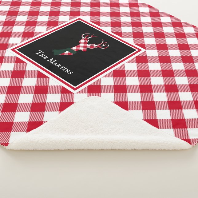 Rennes Plaid Buffalo Rouge et Blanc Personnalisées (3/4)