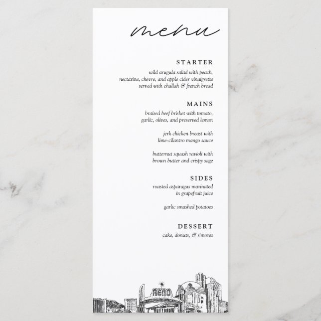 Reno Mariage Dinner Menu (Devant)