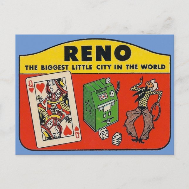Reno Nevada Vintage voyage - Carte postale (Devant)
