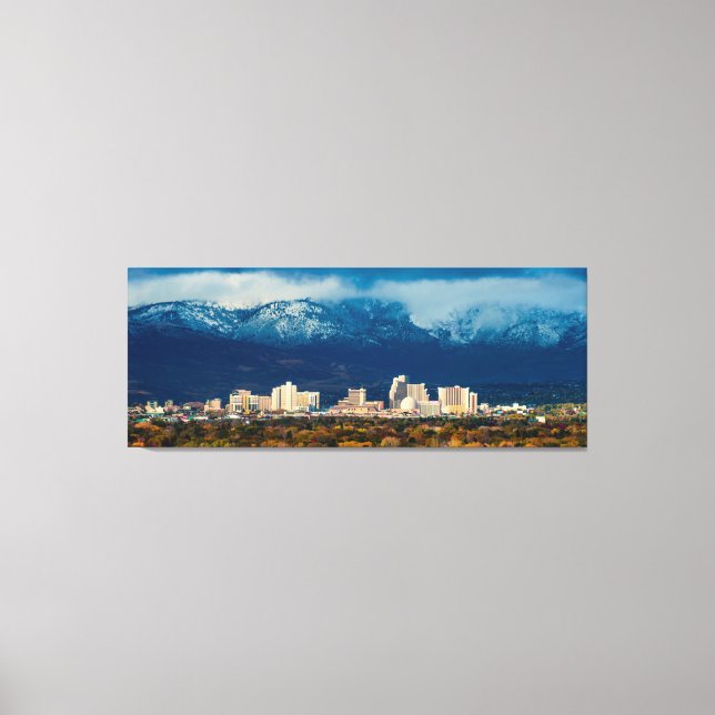Reno Skyline Fall et Pano de neige sur toile (Recto)