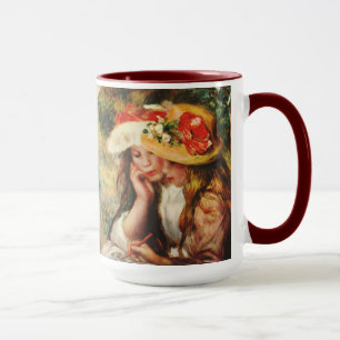 Renoir deux filles lisant dans la tasse de jardin