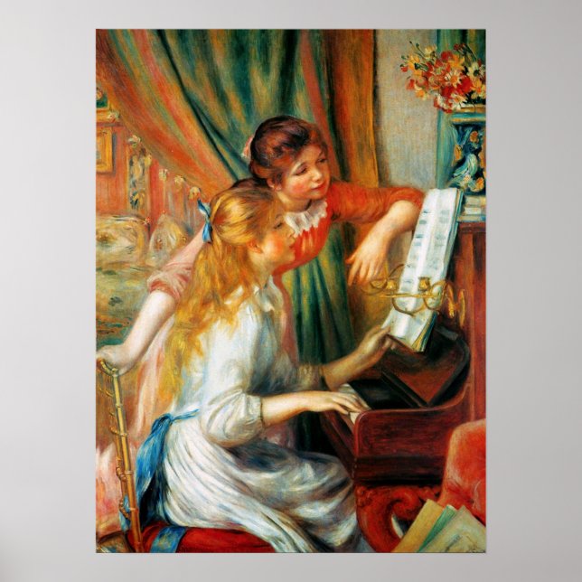 Renoir Girls at the Piano Poster (Devant)