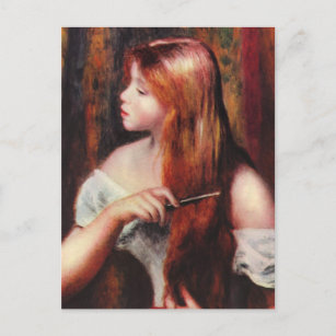 Renoir Young Girl Comportant Sa Carte Postale