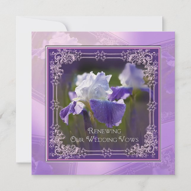 Renouveau mariage - Invitations - Iris (Devant)