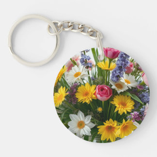 Renouvelé comme le porte-clés floral du printemps