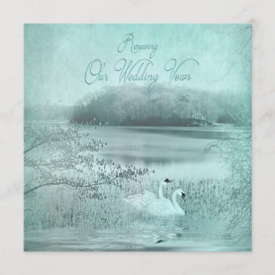 RENOUVELER VOWS INVITATION - SWAN/LAKE PITTORESQUE