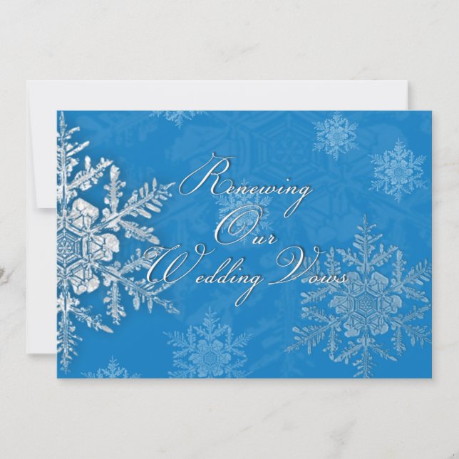 Renouvellement du mariage d'hiver Invitations - Fl (Devant)