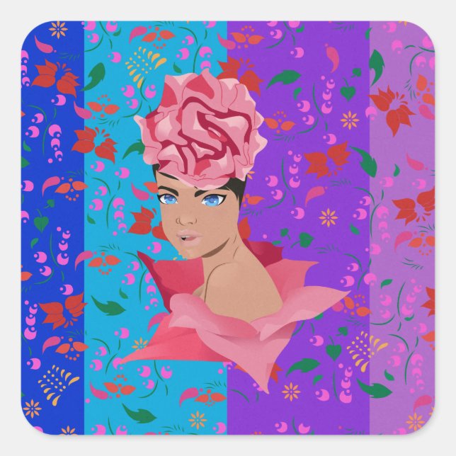 Renouvellement Fleur Bright Floral Girl Sticker (Devant)