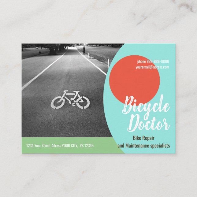 RÉPARATION DE BICYCLETTES Puissance, Carte de visi (Devant)