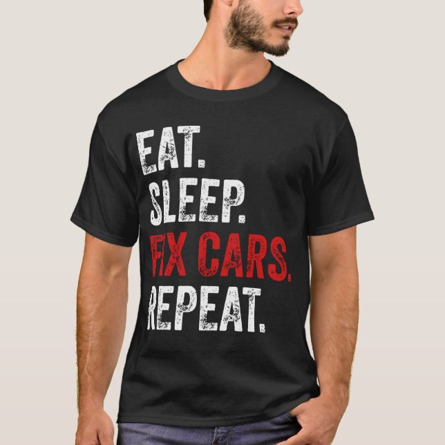 Réparez les voitures Répéter le T-shirt (Devant)