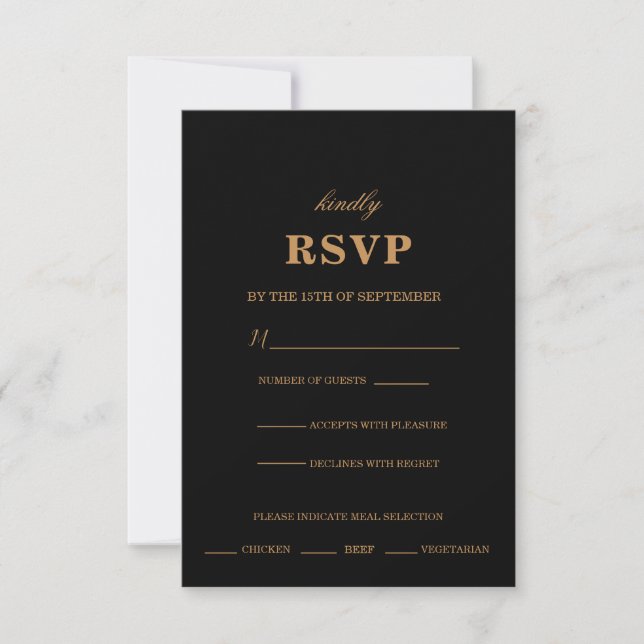 Repas de carte de Faire-part de mariage RSVP Flora (Devant)