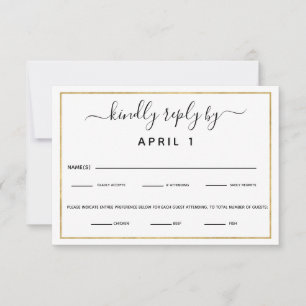 Repas noir & or Choix de la réception Dîner RSVP