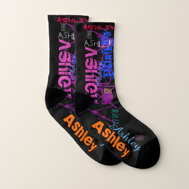 Repeating name 6 letters W Socks (Paire)