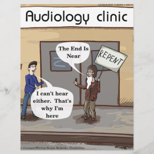 Repentez-vous pour le cabinet d'audiologie drôle