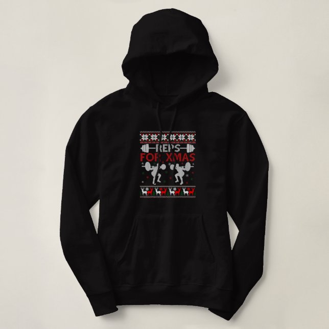 Repères de Noël pour Noël Poids Lifting Ugly Sweat (Design devant)