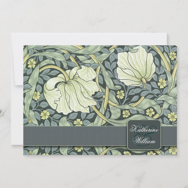 Répétition des fleurs vintages invitations à dîner (Devant)