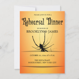 Répétition Mariage d'Halloween Invitations Orange