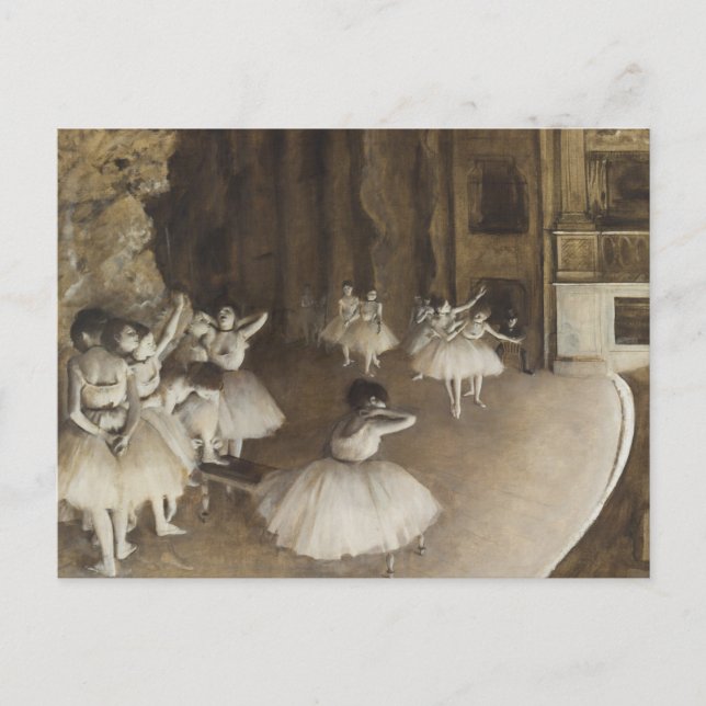 Répétition sur scène par Edgar Degas Carte postale (Devant)