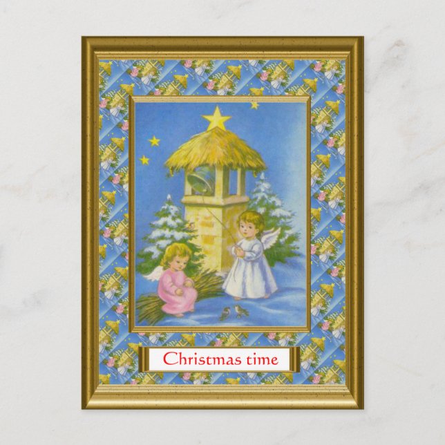 Réplique carte de Noël vintage, années 1930 (Devant)
