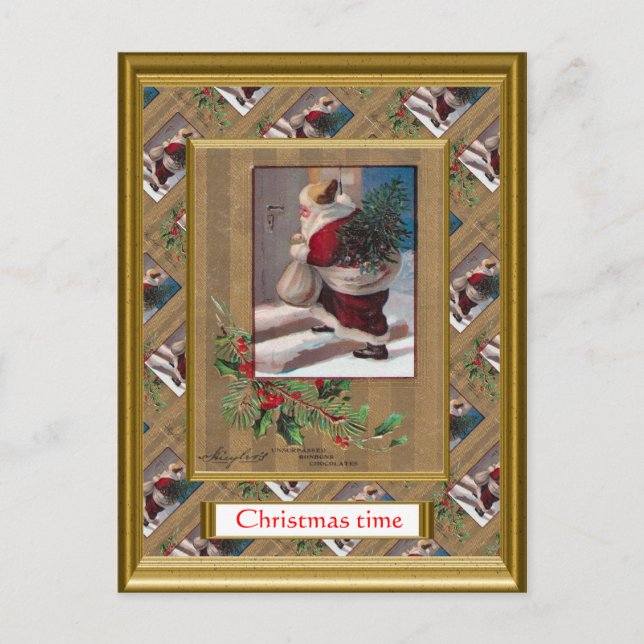 Réplique carte de Noël vintage, années 1930 (Devant)