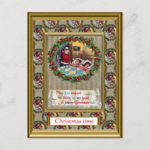 Réplique carte de Noël vintage, années 1930